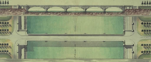 Dessin du pont de Neuilly - Projet de Jean-Rodolphe Perronet en 1768 © Coll. Ecole nationale des Ponts et Chaussées - MS9(1)2 Dessin du pont de Neuilly - Projet de Jean-Rodolphe Perronet en 1768 © Coll. Ecole nationale des Ponts et Chaussées - MS9(1)2